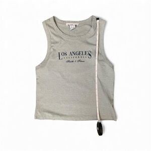 Charlotte Russe Ribbed Los Angeles Crop Top